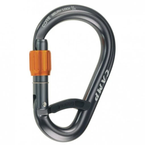 Core Belay Lock - Gun Metal - HMS Carabiner -Climbing Equipment camp core belay lock gun metal hms carabiner