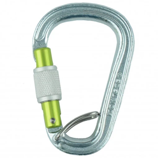 Edelrid HMS Bruce Steel Screw FG II - HMS Carabiner -Climbing Equipment edelrid hms bruce steel screw fg ii hms carabiner