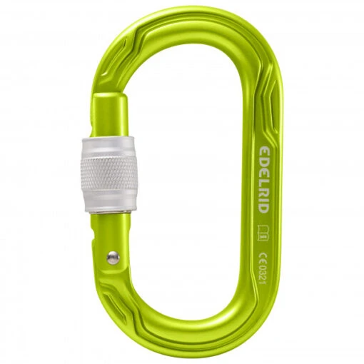 Edelrid Oval Power 2500 Screw II - Screwgate Carabiner -Climbing Equipment edelrid oval power 2500 screw ii screwgate carabiner